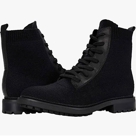 ⭐️Sofft⭐️New Landee Black Combat Boots Women's Lace Up Ankle Bootie Boot 7 NWT - Picture 2 of 6